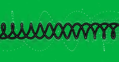 Wall Mural - Animation of network of connections waving over transparent background