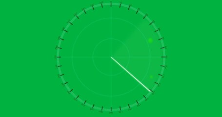 Wall Mural - animation of radar with spots moving on transparent background