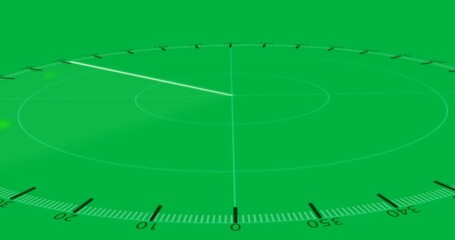 Wall Mural - animation of radar with spots moving on transparent background