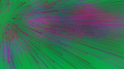 Wall Mural - Animation of purple glowing light trails moving on transparent background