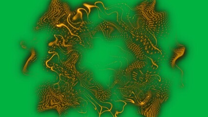 Wall Mural - Animation of gold mesh pulsating on transparent background