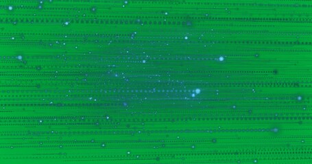 Wall Mural - Animation of blue light trails moving on transparent background