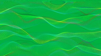 Wall Mural - Animation of glowing digital waves moving on transparent background