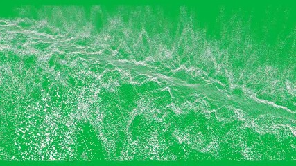 Wall Mural - Animation of glowing digital white waves moving on transparent background