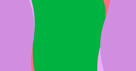 Wall Mural - Digital animation of purple banner with copy space against transparent background