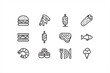 © Icon Nest - Fast food and restaurant icons vector set line art design