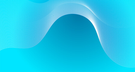 Wall Mural - Blue white minimal wavy lines abstract futuristic tech background. Vector digital design