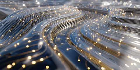 Abstract Flowing Lines and Light