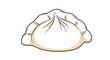 © Md - A simple illustration of a single steamed dumpling.