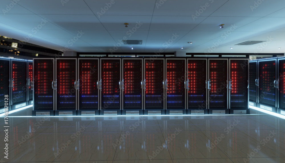 Data Centre Server Rails server racks in a data center Stock Photo | Adobe Stock