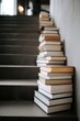 © Kuo - Books Stacked Like Stairs Showing Growth
