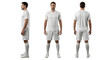 © Mumtaz - Male Soccer Player in White Uniform from Three Angles.