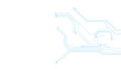 © Rayhan - Technology blue circuit diagram on white background. High-tech circuit board connection system.Vector abstract technology on white background.
