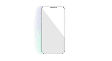 sleek smartphone with blank screen for app design mockup.