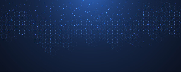 Wall Mural - Abstract digital blockchain cube blocks concept. 3D big data cubes quantum computer technology idea. Artificial intelligence data core cubes design element