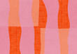 © Nadine Greeff - Modern art painting with pink patterns orange textures