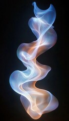 Canvas Print - Waving Ribbons of Energy and Light Beams Creating a Dreamlike Atmosphere with Colorful Hues