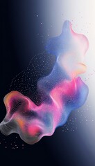 Canvas Print - Dynamic Multicolored Background with Neon Gradient Effects and Geometric Shapes for Modern Design