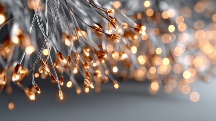 Wall Mural - Elegant Illumination Abstract of Festive Holiday Lights with Winter Decor for Modern Events Display