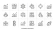 © star - Collection of line drawing icons representing sustainable global investments and financial growth