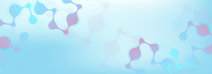 Wall Mural - Molecular structure DNA, atom, neurons. Medical, technology, chemistry, science background. Science concept for your design. Connected lines with dots. Vector illustration.