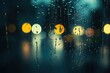 © Sudipta - Liquid droplets on a glass window, moody blurred background, cinematic lighting, ultra-HD realism