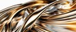 © Eyepain - Abstract gold flow metallic gloss texture curve wave light on white background luxurious.