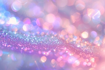Wall Mural - Pastel glitter light bokeh backgrounds illuminated celebration.