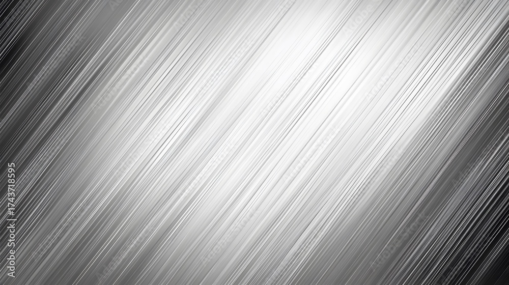 Brushed metal background with diagonal lines and subtle light effects ...