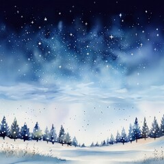 Wall Mural - A christmas snowflake night landscape backgrounds outdoors.