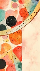 Wall Mural - Pizza abstract painting palette.