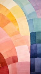 Wall Mural - Rainbow abstract shape transportation.
