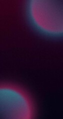 Wall Mural - abstract noisy gradient round shape, two blue and purple grainy glowing spheres, looping animated ba