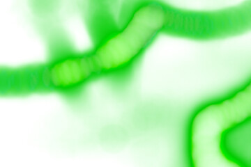 Wall Mural - Green glowing blur light leak effect on transparent background. Abstract soft gradient with luminous streaks and smooth glow for overlays and highlights