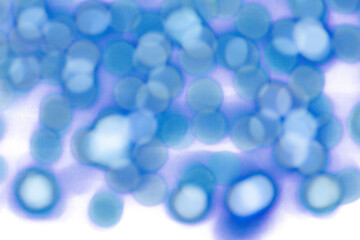 Wall Mural - Blue glowing blur lights on transparent background. Abstract soft bokeh effect with smooth gradient, luminous circles and dreamy overlay texture.