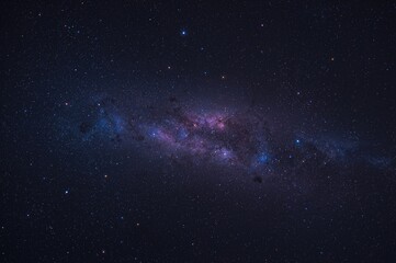 Wall Mural - Wide-angle perspective of a galaxy adorned with countless stars and vibrant nebulae
