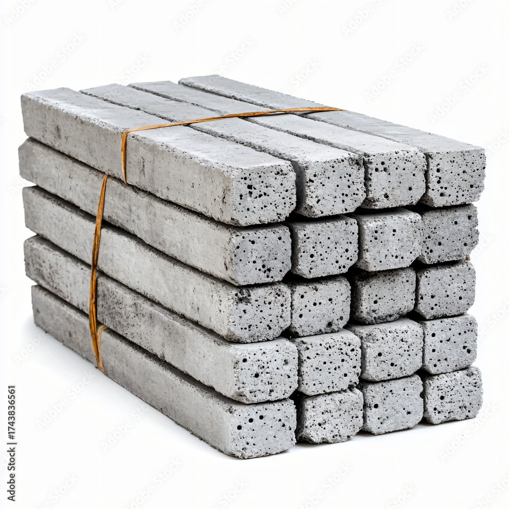 Construction materials building site concrete blocks urban environment ...