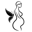 © fahim - Pregnant woman silhouette with butterfly design illustration symbolizing transformation and new beginnings for expecting mothers