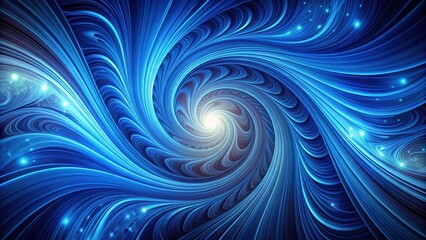 Wall Mural - Deep blue abstract background with swirling patterns and curved shapes in a mesmerizing dance, abstract, vibrant