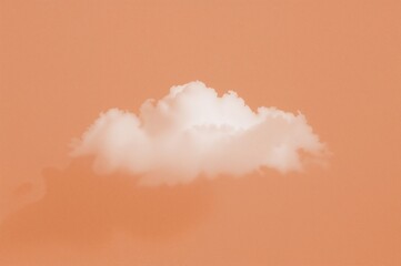 Wall Mural - Bright cloud against a clear azure background