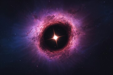 Wall Mural - A star is consumed by a black hole