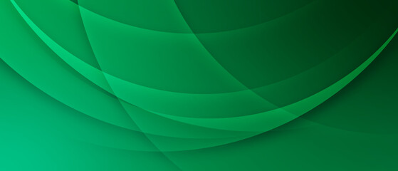Wall Mural - green abstract background overlap layer on bright space with waves decoration