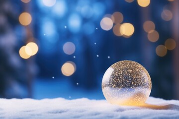 Wall Mural - Glass ball snow lighting sphere.