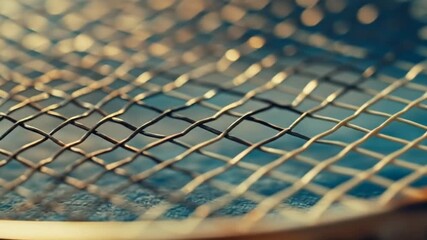 Detailed metal mesh close up shot