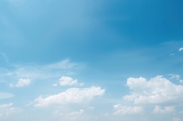 Wall Mural - Blue-toned clouds under a summer sky