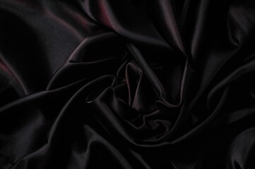 Wall Mural - Black Fabric with Silk Texture