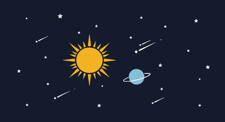 Space, sun, moon