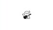 © lestari - Cartoon ghost playing guitar with musical notes on a white background