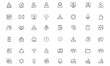 © aura studio - Remote work and business office icon set, editable vector illustration with freelance, teamwork, meeting, laptop, communication, schedule, coffee, staff, and workspace symbols, corporate productivity