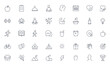 © aura studio - Lifestyle, health, and wellness vector icons set with editable stroke for diet, nutrition, exercise, entertainment, self-care, daily habits, fitness, productivity, motivation, and personal growth